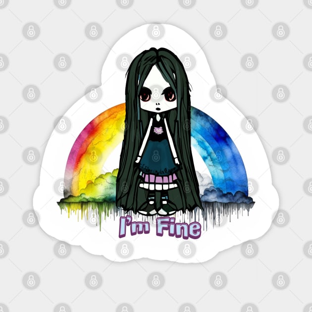 Anime Under the rainbow Sticker by Offbeat Outfits